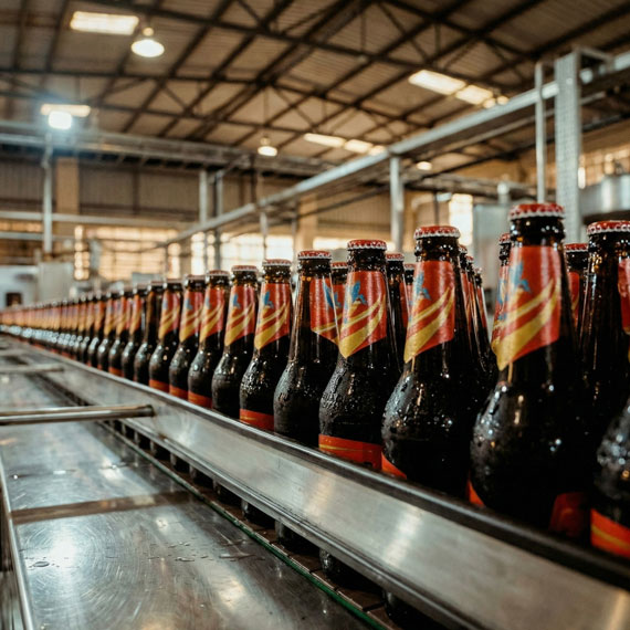 Beverage bottling line