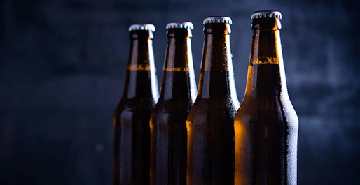 Beverage products in bottles