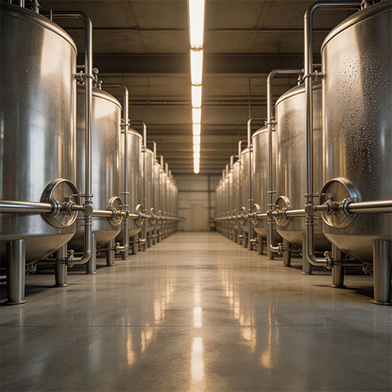 Beverage storage tanks