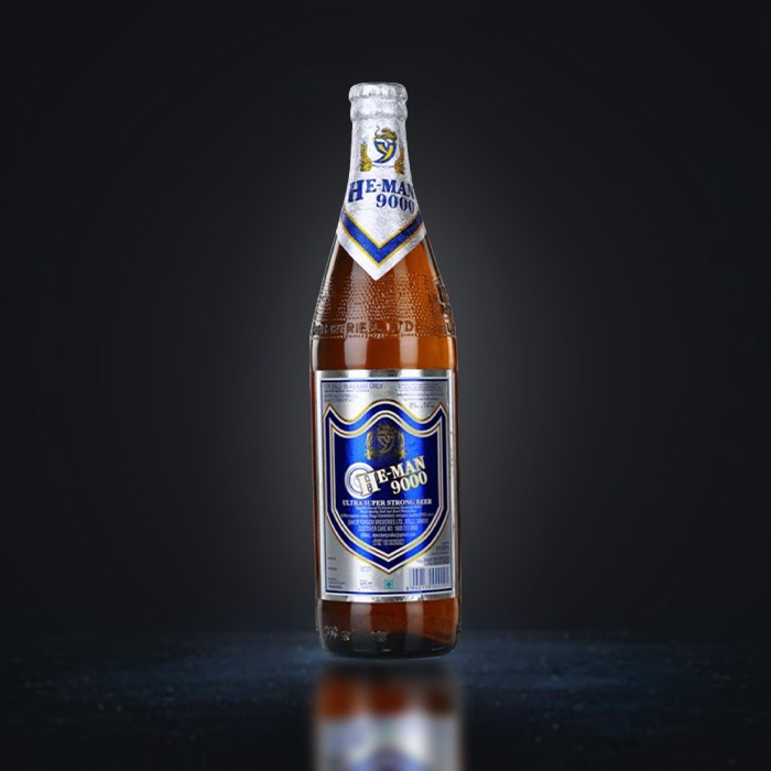 Heman 9000 beer bottle