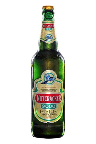 Nutcracker 9000 Gold beer bottle